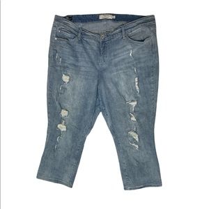 24 Torrid Distressed Light Wash High Rise Skinny Jeans
